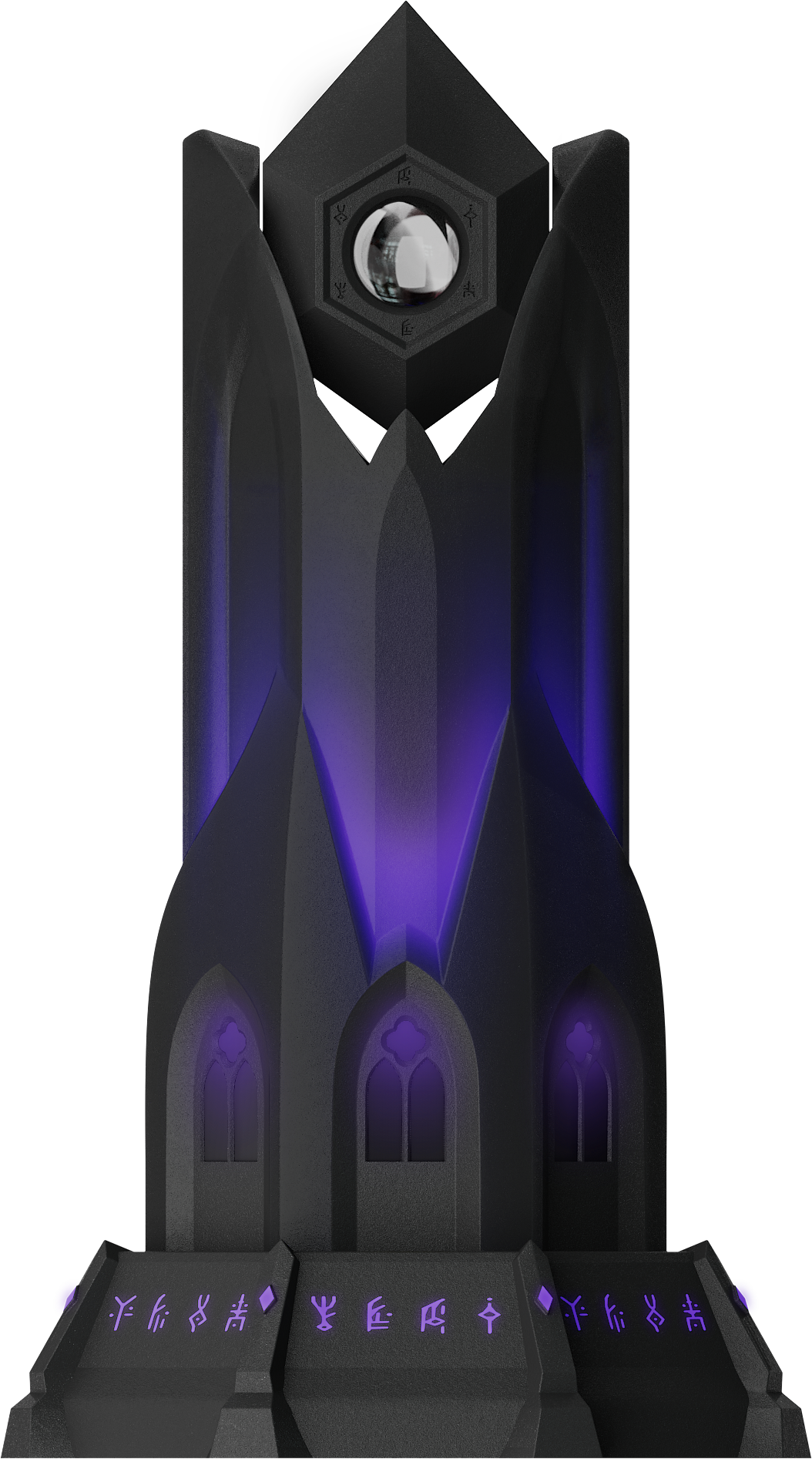 Kirend Beacon tower with purple table light.